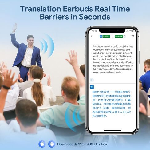 AI Language Translation Earbuds - 144 Languages Translation Earbuds Real Time, 3-in-1 Accents & Long Battery Life Translator Earbuds,Simultaneous Translation Bluetooth 5.4 in Saudi Arabia