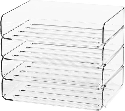 4-Tier Paper Tray Organizer for Desk,Paper Organizer with a Pen Holder,Desk Paper Trays for Pens,Office Accessories, Notes, File Paper, Document in Saudi Arabia