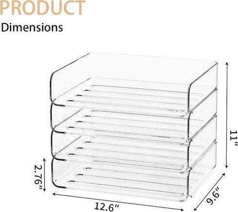 4-Tier Paper Tray Organizer for Desk,Paper Organizer with a Pen Holder,Desk Paper Trays for Pens,Office Accessories, Notes, File Paper, Document in Saudi Arabia