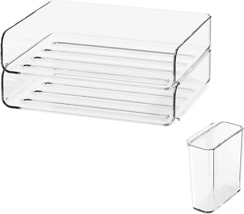 4-Tier Paper Tray Organizer for Desk,Paper Organizer with a Pen Holder,Desk Paper Trays for Pens,Office Accessories, Notes, File Paper, Document in Saudi Arabia