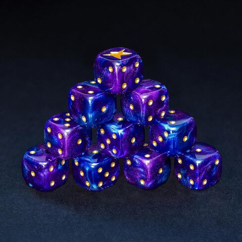 10-Piece Skull Dice Set – Hand-Painted 3D Skull RPG Dice, D6 Dice, Standard Game Dice, Six Sided Dice, 16mm Transparent Resin with Rounded Edges, Perfect for D&D, Tabletop Games, and Collectors in Kuwait