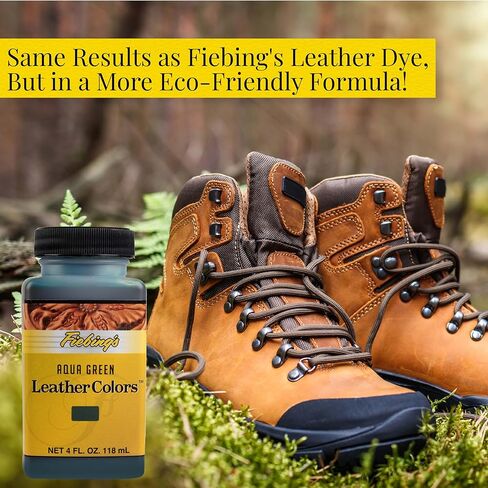Fiebing's LeatherColors (4 Fl Oz, Chocolate) - Leather Dye for Natural Leather - Water-Based, Non-Flammable Formula - Permanent & Penetrating Color for Shoes, Boots, Furniture - Safe for Institutions in Kuwait