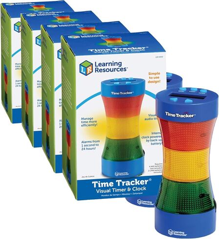 Learning Resources Time Tracker Visual Timer & Clock - 1 Piece, Classroom Tracker, Alarm Clock, Light Up Timer for Classroom, Visual Tracker in Saudi Arabia