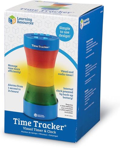 Learning Resources Time Tracker Visual Timer & Clock - 1 Piece, Classroom Tracker, Alarm Clock, Light Up Timer for Classroom, Visual Tracker in Saudi Arabia
