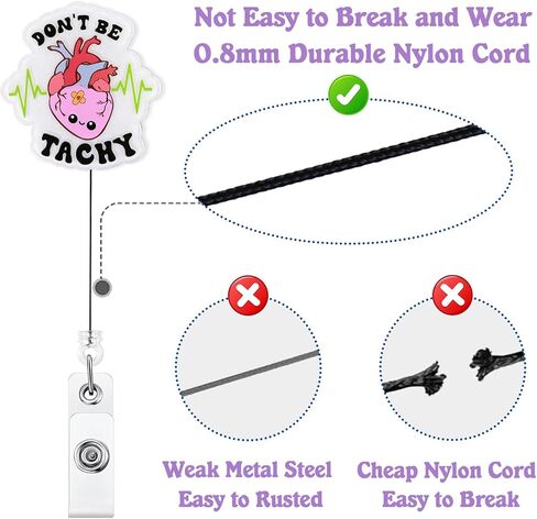 شارة الهامستر مضحك حامل بكرة قابلة للسحب للممرضة RN الطبيب الطبيب الطبي والمعلم | هدايا ممرضة لطيف معرف الحيوانات الشارة بكرة مع مقطع التمساح و 24 "سلك نايلون متين | الأكريليك in Kuwait