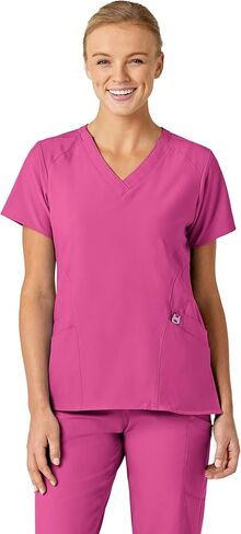 WonderWink W123 Women’s Stylized V-Neck Scrub Top — Royal, 2X in Kuwait