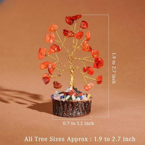 Handmade 7 Chakra Crystal Tree of Life for Healing, Positive Energy, Good Luck, Money, Spiritual Gift for Women & Men, Yoga & Meditation Room Decor, Decoration for Home & Office in Kuwait