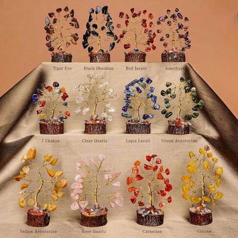 Handmade 7 Chakra Crystal Tree of Life for Healing, Positive Energy, Good Luck, Money, Spiritual Gift for Women & Men, Yoga & Meditation Room Decor, Decoration for Home & Office in Kuwait