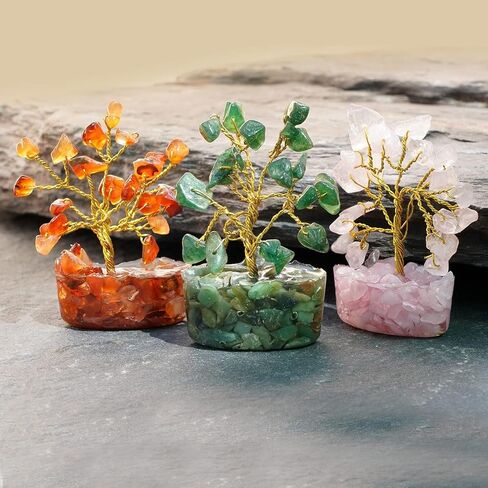 Handmade 7 Chakra Crystal Tree of Life for Healing, Positive Energy, Good Luck, Money, Spiritual Gift for Women & Men, Yoga & Meditation Room Decor, Decoration for Home & Office in Kuwait