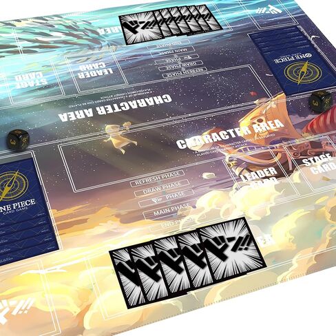 Playmat Trading Card Game OPCG Mat CCG MTG Playmat TCG Card Game Table Mat &Limited Edition Rare Dice and Free Bag (The White Beard Flag) in Kuwait