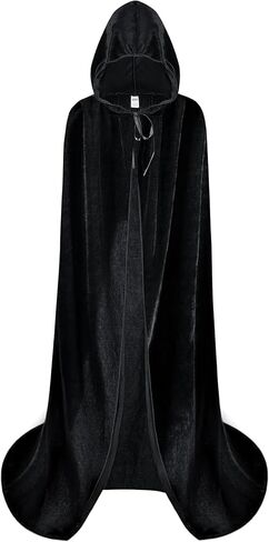 Spooktacular Creations Long Hooded Cloak Velvet Cloak Halloween Women Witch Cape Costume Accessory in Saudi Arabia