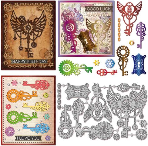 يموت Globleland Steampunk Gear Cutting لصنع البطاقات القبعة القبعة المعدنية قطع القطع قوالب الموت لمجلة Scrapbooking Decoring Paper Craft Decor in Kuwait