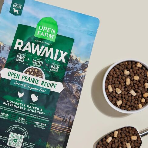 Open Farm RawMix Grain-Free Front Range Recipe for Dogs, Includes Kibble, Bone Broth, and Freeze Dried Raw, Inspired by The Wild, Humanely Raised Protein and Non-GMO Fruits and Veggies, 20 lb in Kuwait