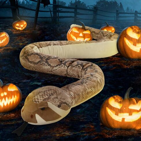 Maogolan 98 بوصة ثعبان عملاقة محشوة حيوان طويل الأفعى ، لعبة بوا الخضراء ، لعبة فخمة ، مضيقة للأطفال ، مراهقين ، وسادة الجسم المحبب للبالغين - هدايا عيد الفصح ، هالوين مزحة الدعائم in Kuwait