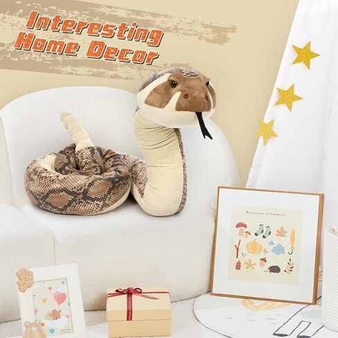 Maogolan 98 بوصة ثعبان عملاقة محشوة حيوان طويل الأفعى ، لعبة بوا الخضراء ، لعبة فخمة ، مضيقة للأطفال ، مراهقين ، وسادة الجسم المحبب للبالغين - هدايا عيد الفصح ، هالوين مزحة الدعائم in Kuwait