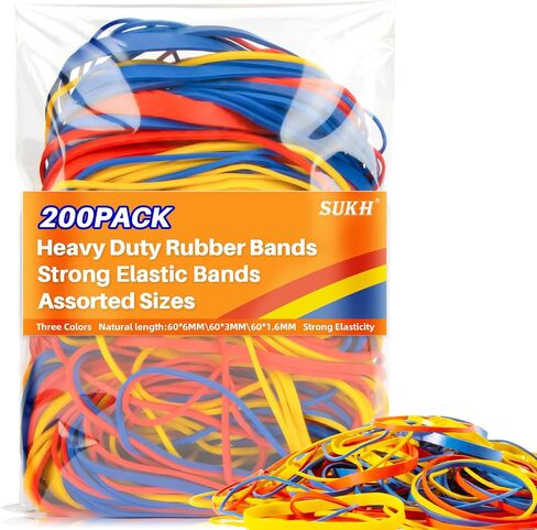 400PCS Yellow Rubber Bands - 2.5 Inch Small Elastic Rubber Bands for Money Office Supplies Good Elasticity Ideal for Home Office Cash Organization in Saudi Arabia
