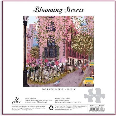 Galison Art of the Table - 500 قطعة من Joy Laforme Jigsaw Puzzle التي تتميز بأعمال فنية جميلة من التين والبنفسج في بيئة الحياة الثابتة in Saudi Arabia