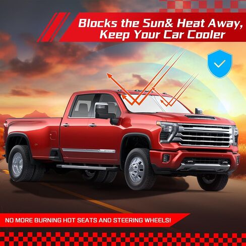 ARISMOTOR Windshield Sun Shade for Che-vr-olet Chevy Equinox 2025/Equinox EV 2024-2025, Custom Fit Foldable Front Window Sunshade Sun Visor Protector, Block UV Rays Keep Your Car Cooler in Kuwait