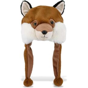 DolliBu White Unicorn Plush Hat - Super Soft Warm Hat with Ear Flaps, Funny Plush Party Crazy Hat, Stuffed Animal Horse Halloween Costume Toy Hat, Cozy Fleece Winter Hat for Kids & Teens - One Size in Kuwait