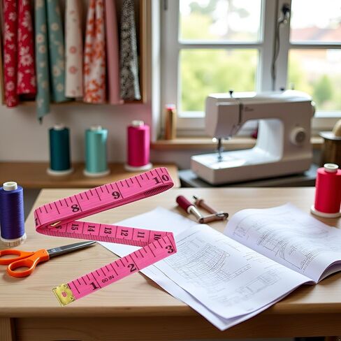 شريط مرن القياس حاكم النعمة القياس لمستلزمات خياطة خياطة خياطة ، 60 بوصة الشريط الألياف PVC على الوجهين من أجل الخصر ، والطول ، وقياس الجسم والخياطة ، ومقاييس الشريط والحكام (وردي) in Kuwait