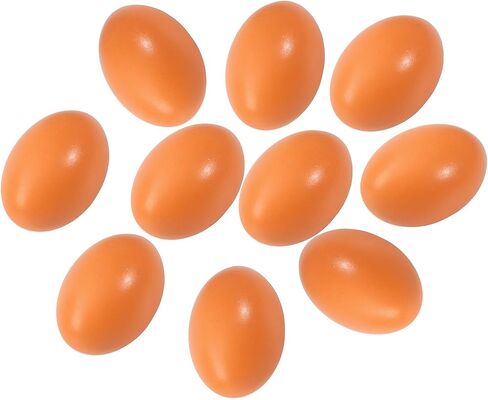 Azatemgo Chicken Eggs Fake Chicken Eggs Easter Eggs Set of Wooden Fake Eggs to Help Lay Chickens 12 Pcs in Saudi Arabia