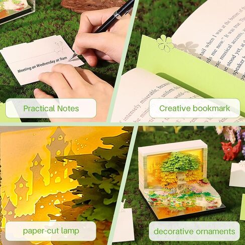 التقويم ثلاثي الأبعاد 2025 ، التقويم الزمني للقطعة 2025،3D التقويم ، ورقة النحت الزبدية منزل ثلاثي الأبعاد مع تصميم الأضواء ، سجل المكتب على سطح المكتب سجل الملاحظات ، زخرفة سطح المكتب. in Kuwait