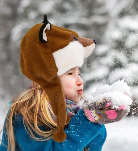 DolliBu White Unicorn Plush Hat - Super Soft Warm Hat with Ear Flaps, Funny Plush Party Crazy Hat, Stuffed Animal Horse Halloween Costume Toy Hat, Cozy Fleece Winter Hat for Kids & Teens - One Size in Kuwait