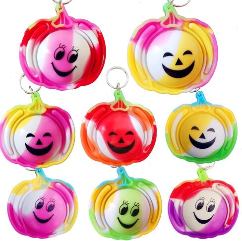 100 Packs Bulk Halloween Pumpkin Spider Ghost Bat Fidget Mini Pop for Kids Party Favors and Classroom Students Gift in Saudi Arabia