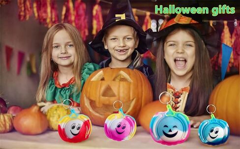 100 Packs Bulk Halloween Pumpkin Spider Ghost Bat Fidget Mini Pop for Kids Party Favors and Classroom Students Gift in Saudi Arabia