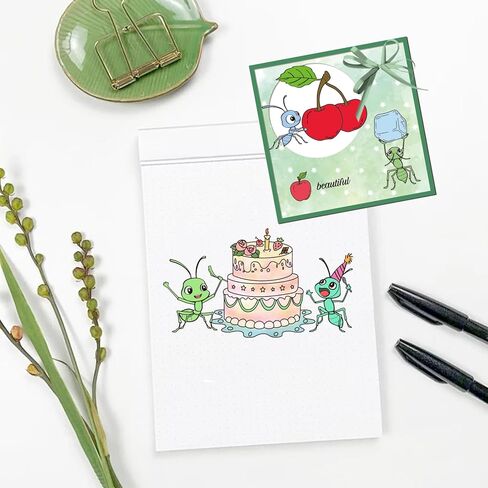 Globleland Otter و Mini Fish Clear Stamps للبطاقات التي تصنع حيوانات ختم واضحة للحيوانات ، طوابع شفافة ل DIY Scrapbooking Photo Abrum Journal Home Decoration in Kuwait