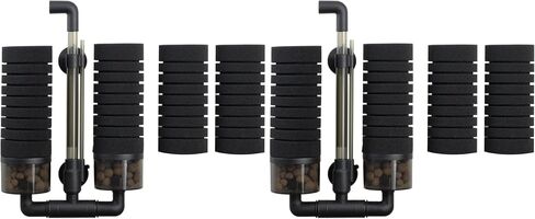 AQUANEAT Air Driven Sponge Filter, Quiet Aquarium Filter with Ceramic Media Balls, for Betta Fry Shrimp Tank, with 2 Spare Sponges in Saudi Arabia