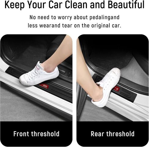 4PCS Door Sill Protector for Honda Accord 2025 2024 2023 2022 2021 2020 2019 2018 Accessories Matte Black ABS Material Front and Rear Door Car Pedal Kick Protection in Kuwait
