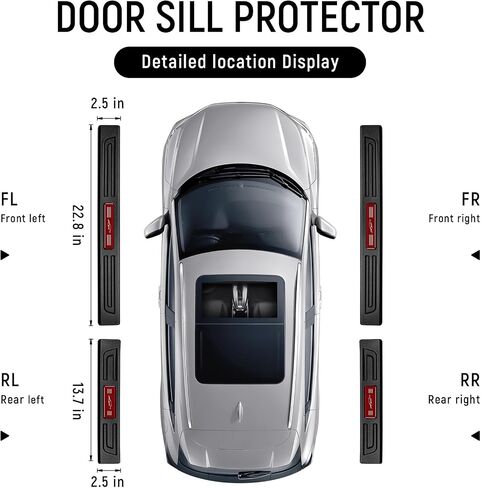 4PCS Door Sill Protector for Honda Accord 2025 2024 2023 2022 2021 2020 2019 2018 Accessories Matte Black ABS Material Front and Rear Door Car Pedal Kick Protection in Kuwait