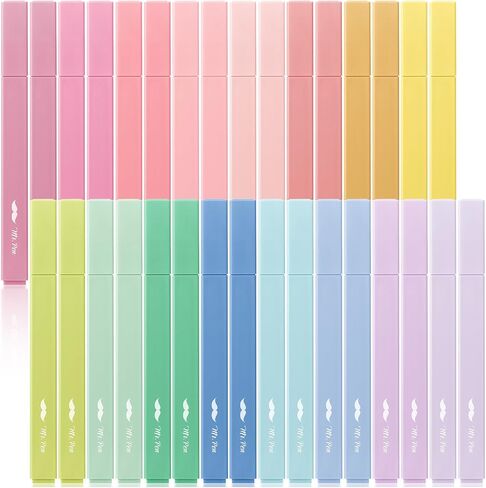 Mr. Pen- Aesthetic Highlighters, 96 Pack, Chisel Tip, Pastel Colors, Cute Highlighters Assorted Colors, Cute Highlighters for School Highlighters, Highlighter Set, Pastel Highlighters in Saudi Arabia