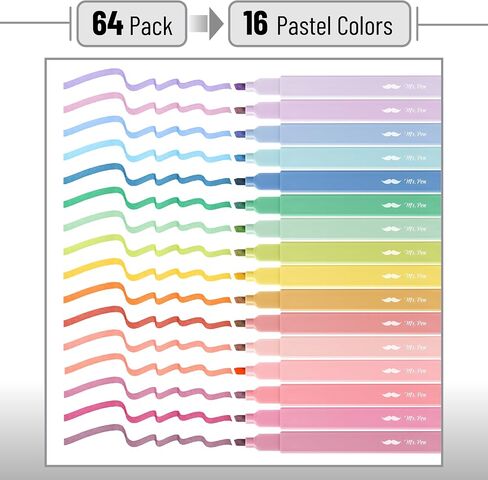 Mr. Pen- Aesthetic Highlighters, 96 Pack, Chisel Tip, Pastel Colors, Cute Highlighters Assorted Colors, Cute Highlighters for School Highlighters, Highlighter Set, Pastel Highlighters in Saudi Arabia