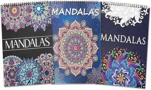 ilever 3 pack books colling colling ، مجموعة كتب تلوين فريدة: عالم الزهور ، منازل الخيال والكون غريب الأطوار للبالغين أو النساء للاسترخاء وتخفيف القلق in Kuwait