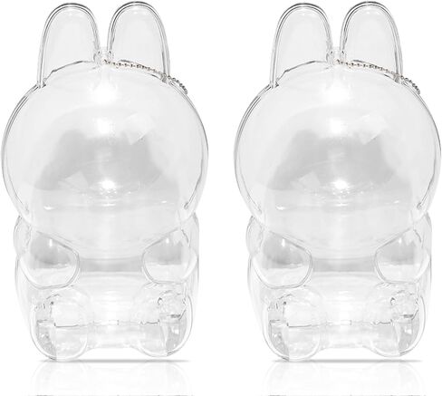 2 علبة حماية حزمة لأشكال La Bu Bu 6.68in و 6.1in ، مربع عرض واضح مع حزام ، ومكافحة الغبار ومضاد للقوائم-مثالية للجلوس والوحش المتبادل in Kuwait