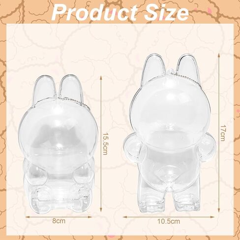 2 علبة حماية حزمة لأشكال La Bu Bu 6.68in و 6.1in ، مربع عرض واضح مع حزام ، ومكافحة الغبار ومضاد للقوائم-مثالية للجلوس والوحش المتبادل in Kuwait