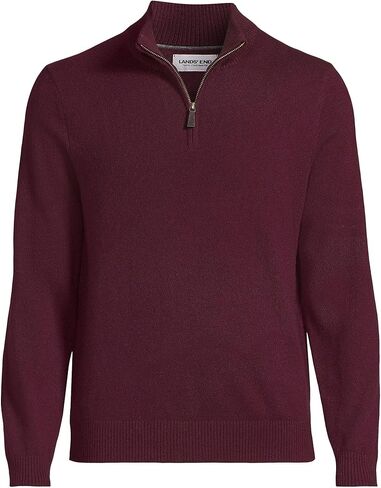 Lands' End Mens Fine Gauge Cashmere Quarter Zip Golden Brown Regular XX-Large in Saudi Arabia