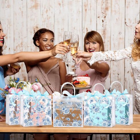 Hosuly 24 Pcs Cherry Clear Gift Bags with Ribbon Roll She's the Cherry on Top Transparent PVC Goodie Bags Bulk Pink Bow Reusable Treat Pouches for Wedding Birthday Baby Shower Y2k Party Supplies in Kuwait