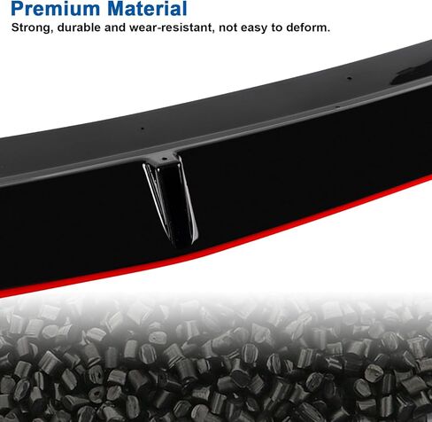 Rear Bumper Diffuser Compatible with Hyundai Elantra 2021-2023 4 Door Sedan Glossy Black Rear Diffuser Lip W/LED Brake Light in Kuwait