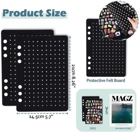 A5 Enamel Pin Display Book,5 Pages Travel Pins Storage Organizer Book with Clear Cover Portable for Brooch Collectors (Accessories Not Included) in Saudi Arabia