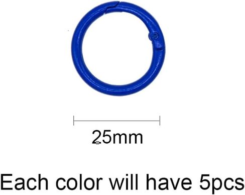 50pcs 10 Color 1.2in/33mm Round Spring O Rings, Smoothing Zinc Alloy Multi-Purpose Key Chain Buckle Trigger Snap Hooks Clip Keyring for Handbag School Office DIY Keychain Bag Purse Craft in Saudi Arabia
