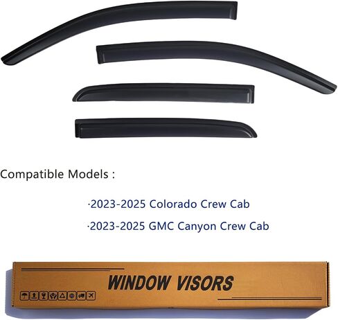 Window Visors Rain Guards fits 2024-2025 Hyundai Kona, Out-Channel Window Wind Deflectors Vent Shades Accessories, Dark Smoke 4 Pcs in Kuwait