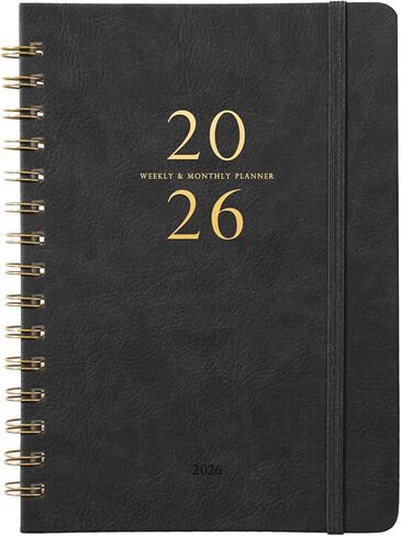 Planner 2025-2026 - Weekly & Monthly Academic Planner 2025-2026 with 12 Monthly Tabs, Jul 2025 - Jun 2026, 6.3" x 8.4", Flexible Hardcover, Thick Paper, Inner Pocket - Gray in Kuwait