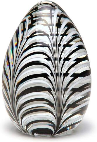 Cá d'Oro Ball Glass Paperweight Whood and White Rodeath Patter in Kuwait