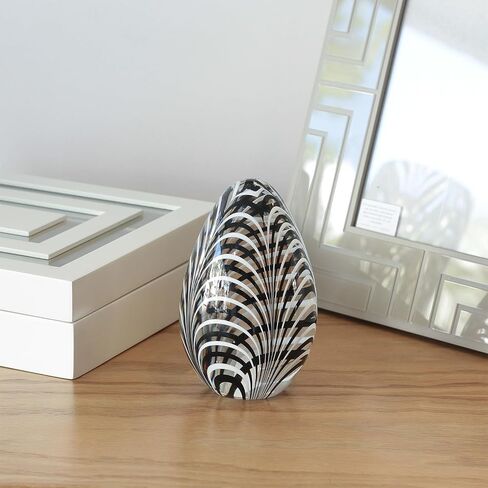 Cá d'Oro Ball Glass Paperweight Whood and White Rodeath Patter in Kuwait