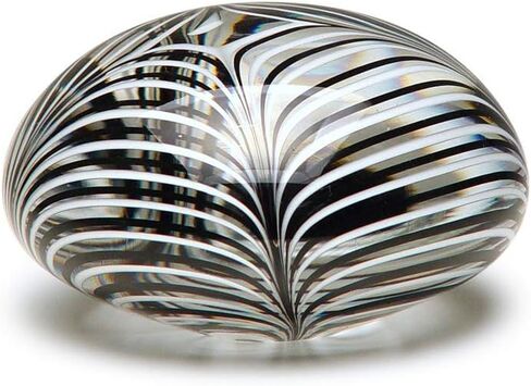 Cá d'Oro Ball Glass Paperweight Whood and White Rodeath Patter in Kuwait