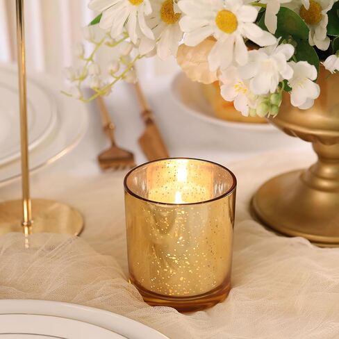 Larger Clear Votive Candle Holders Set of 6- Tea Light Candle Holder Glass, Clear Candle Holders for Wedding, Party and Home Decor, Table Centerpiece in Kuwait