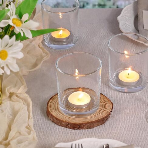 أكبر حاملي شموع نذري واضحة مجموعة من 6- شاي شمعة حامل الشمعة ، حاملي شمعة واضحة لحفل الزفاف والحفلات والديكور المنزلي ، مركزية على الطاولة in Kuwait